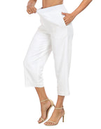 Pull On Linen Capri Pants