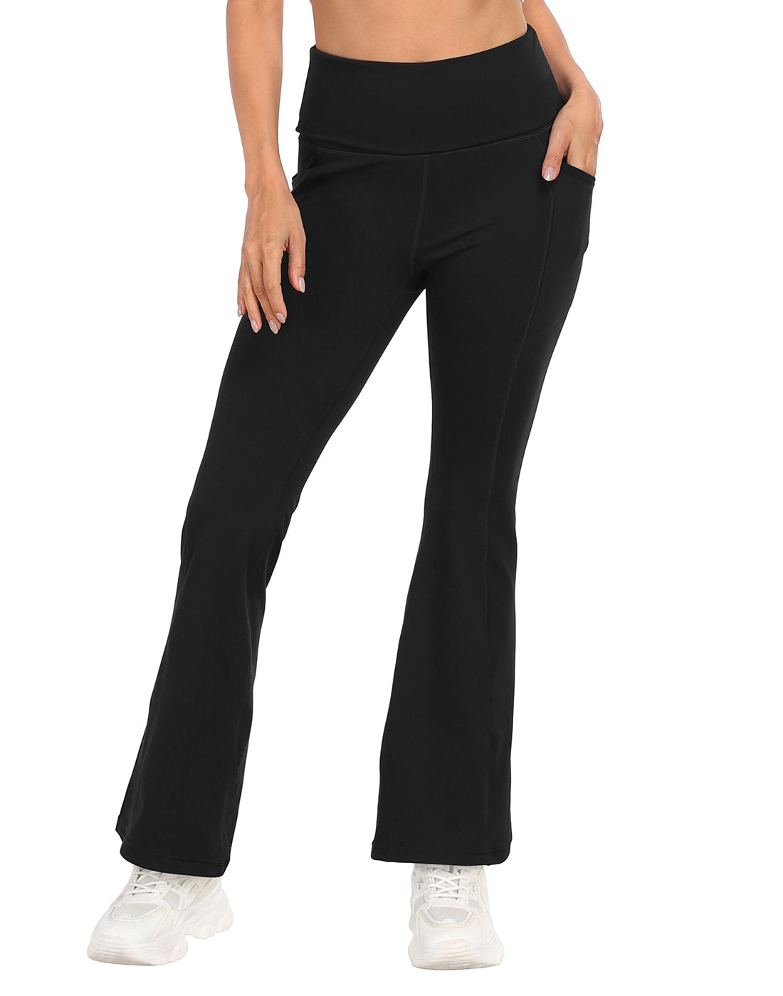 Fold Over Yoga Pants with Pockets Main image