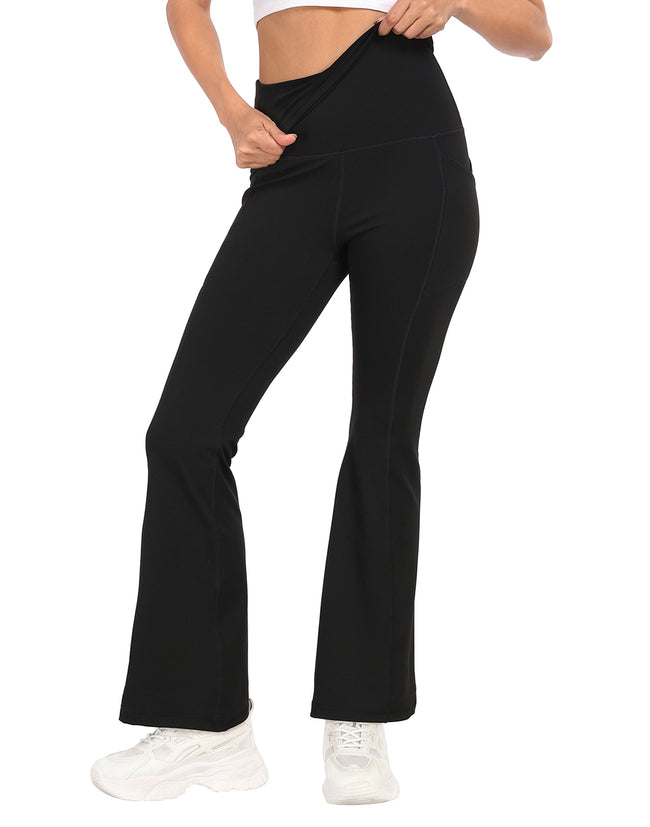 Fold Over Yoga Pants with Pockets – close-up detail
