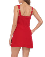 Linen Mini Dress with Pockets