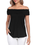 Off Shoulder Ruffle Sleeveless Top - Summer Blouse
