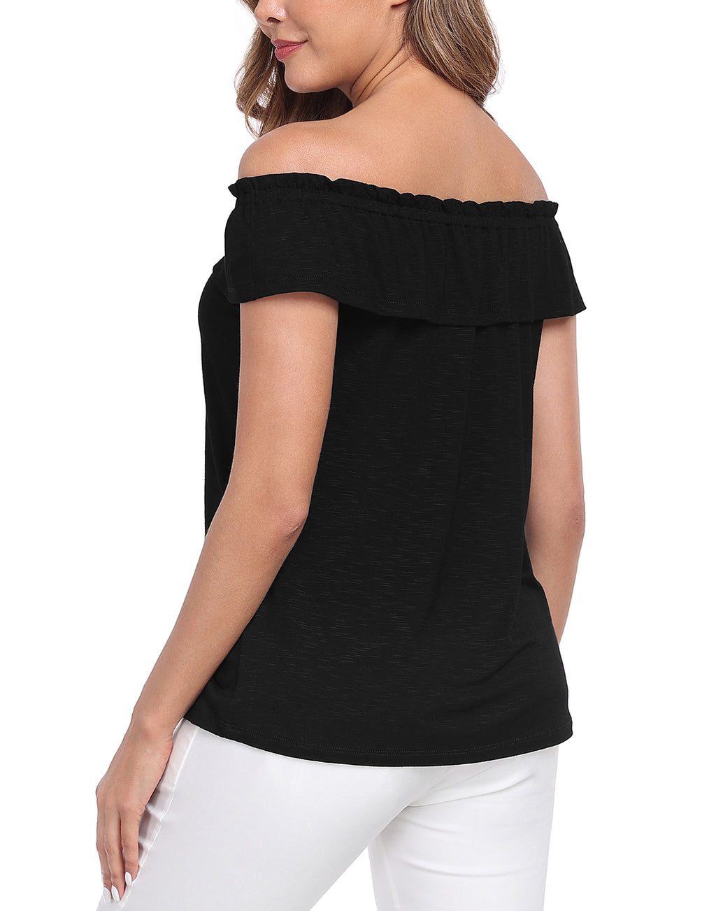 Off Shoulder Ruffle Sleeveless Top - Summer Blouse