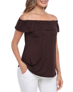 Off Shoulder Ruffle Sleeveless Top - Summer Blouse