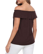 Off Shoulder Ruffle Sleeveless Top - Summer Blouse