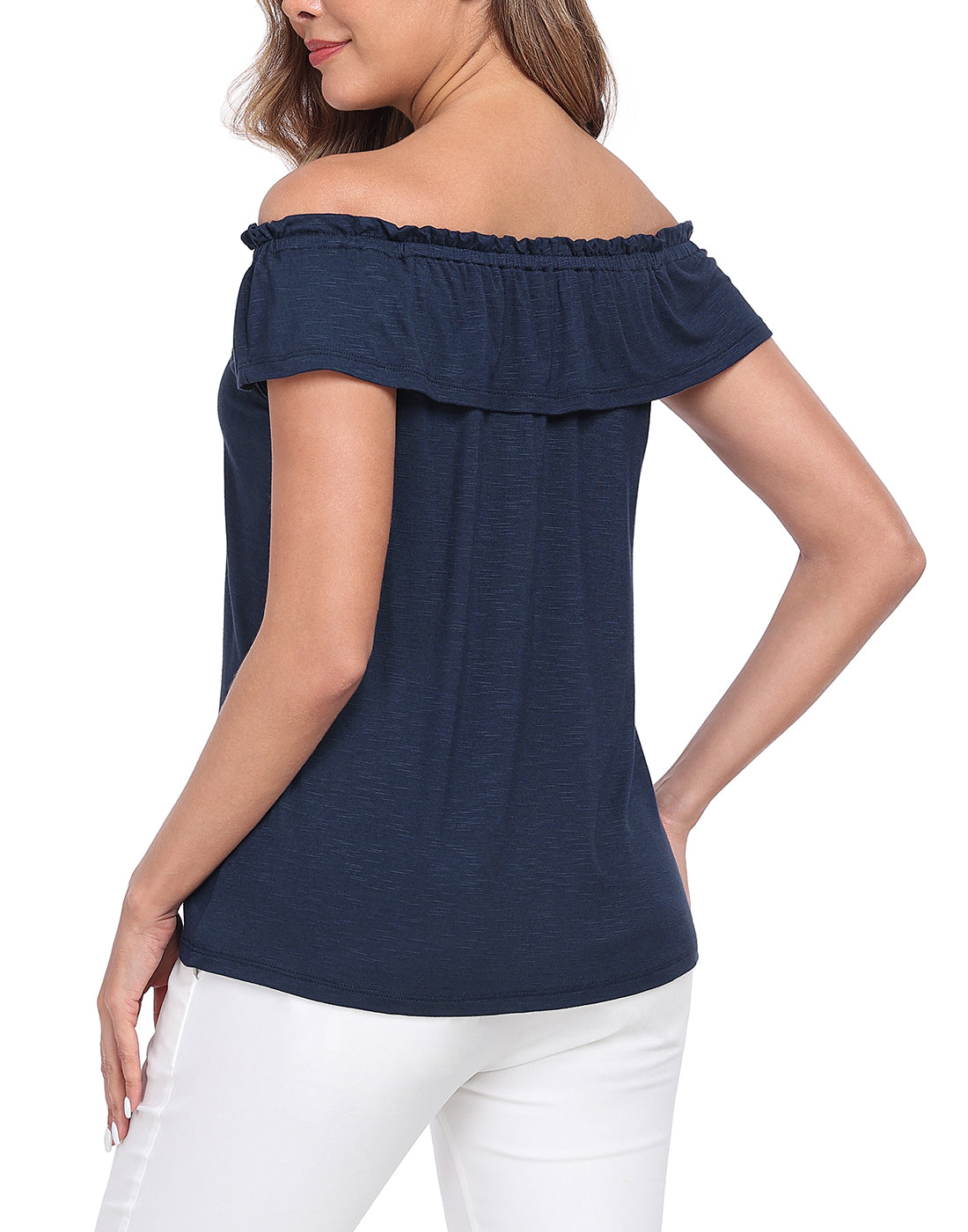 Off Shoulder Ruffle Sleeveless Top - Summer Blouse