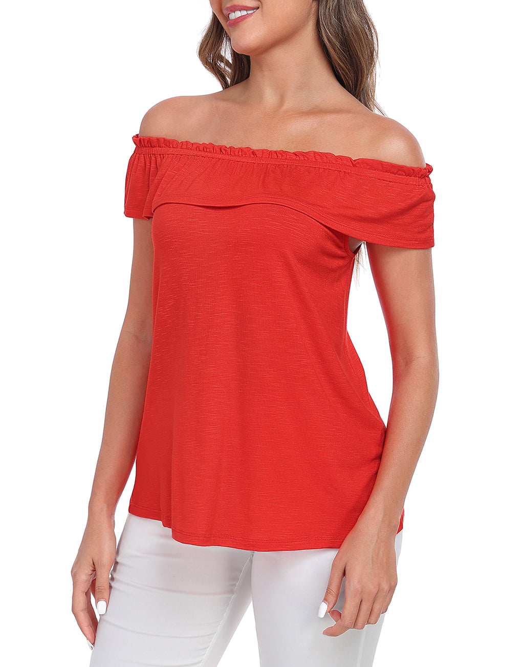 Off Shoulder Ruffle Sleeveless Top - Summer Blouse