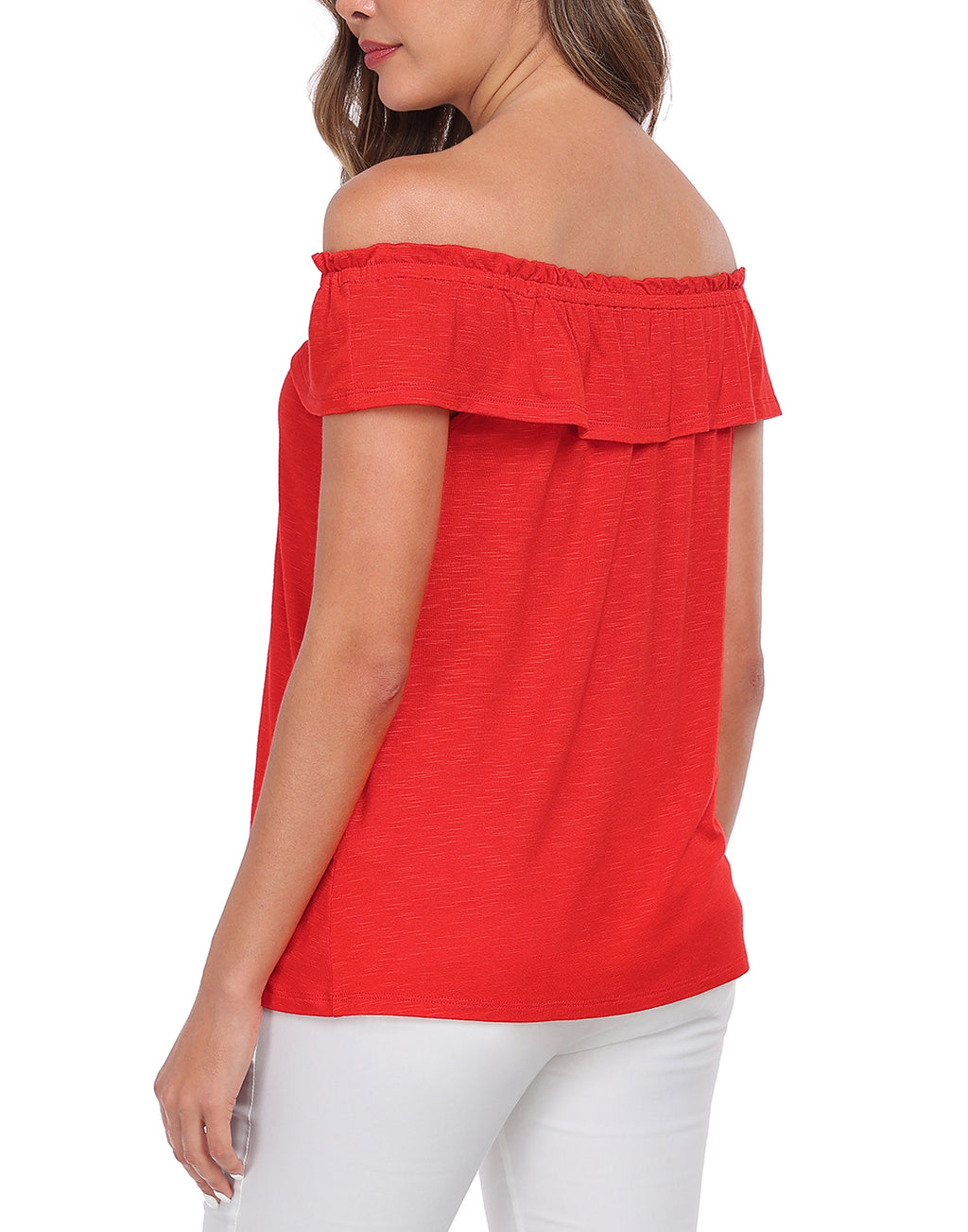 Off Shoulder Ruffle Sleeveless Top - Summer Blouse