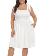 Plus Size Romper Dress with Built in Shorts & Pockets