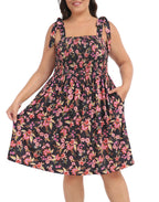 Plus Size Romper Dress with Built in Shorts & Pockets