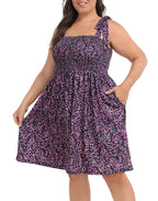 Plus Size Romper Dress with Built in Shorts & Pockets