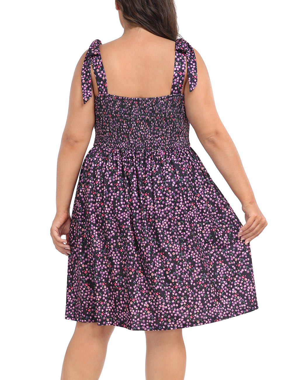 Plus Size Romper Dress with Built in Shorts & Pockets