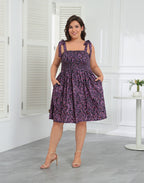 Plus Size Romper Dress with Built in Shorts & Pockets