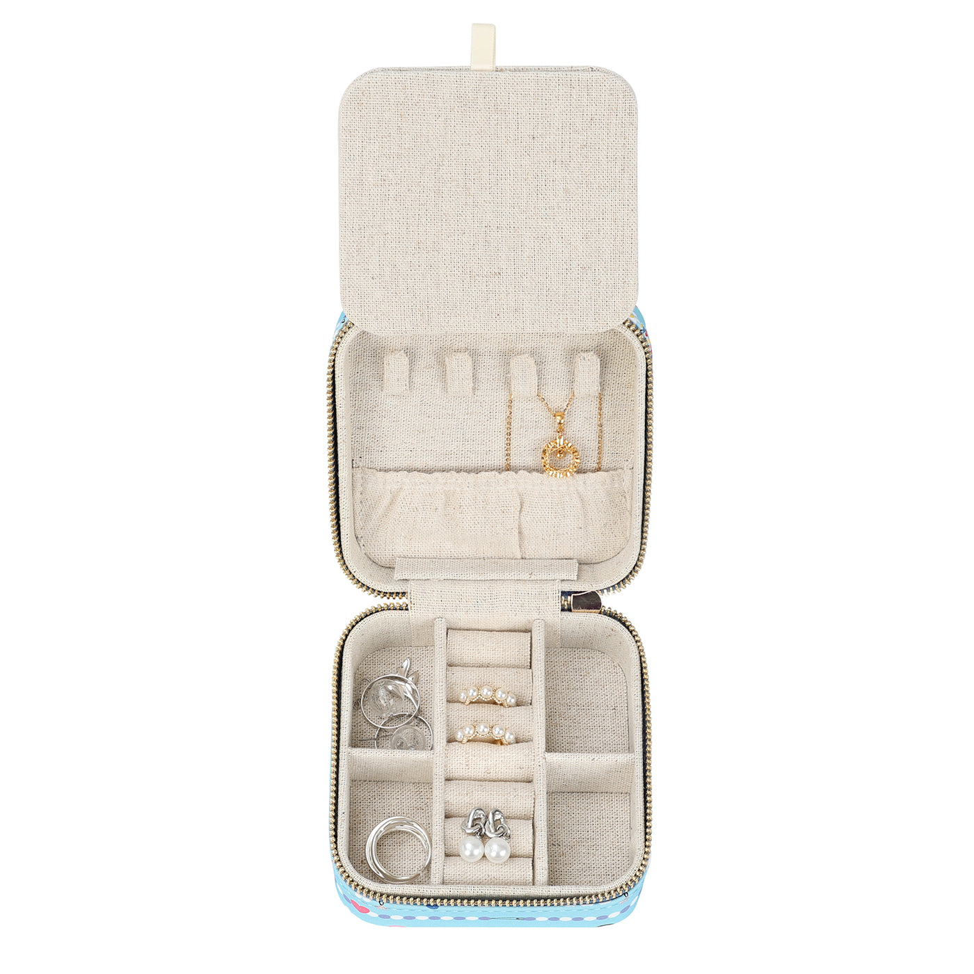 Girl's Travel Jewelry Case with Mirror