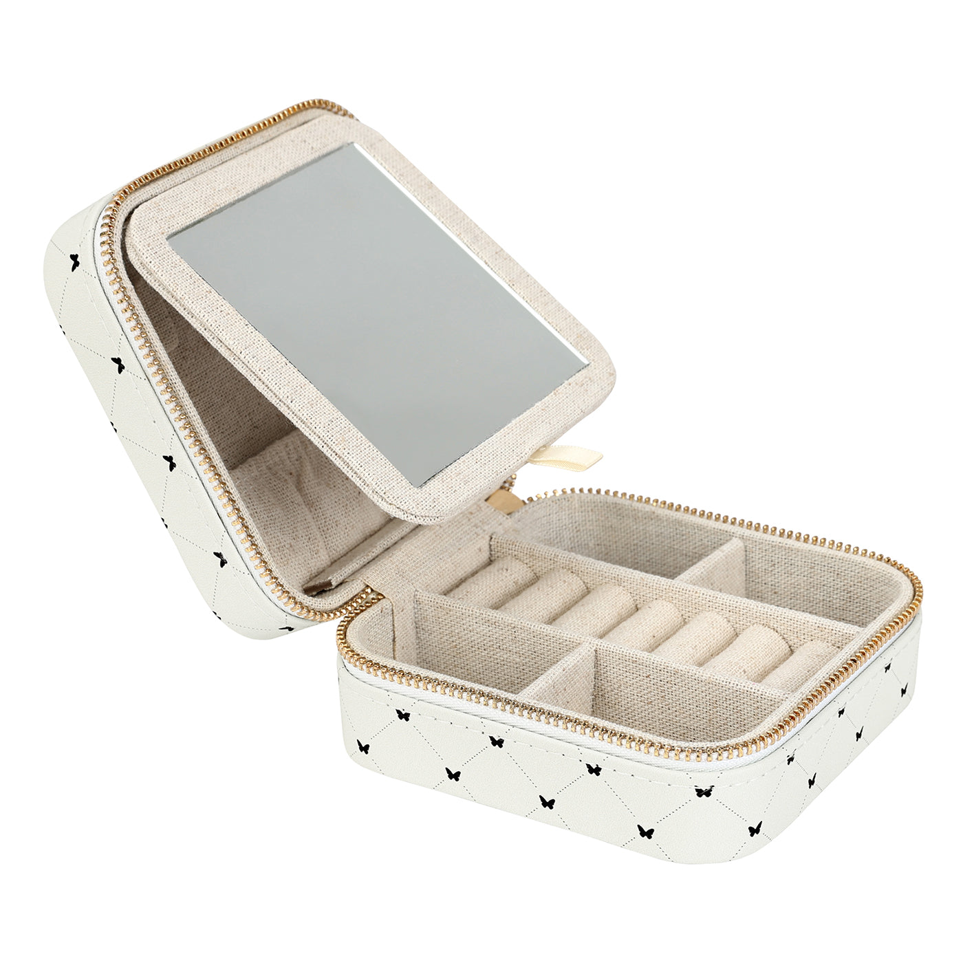 Girl's Travel Jewelry Case with Mirror