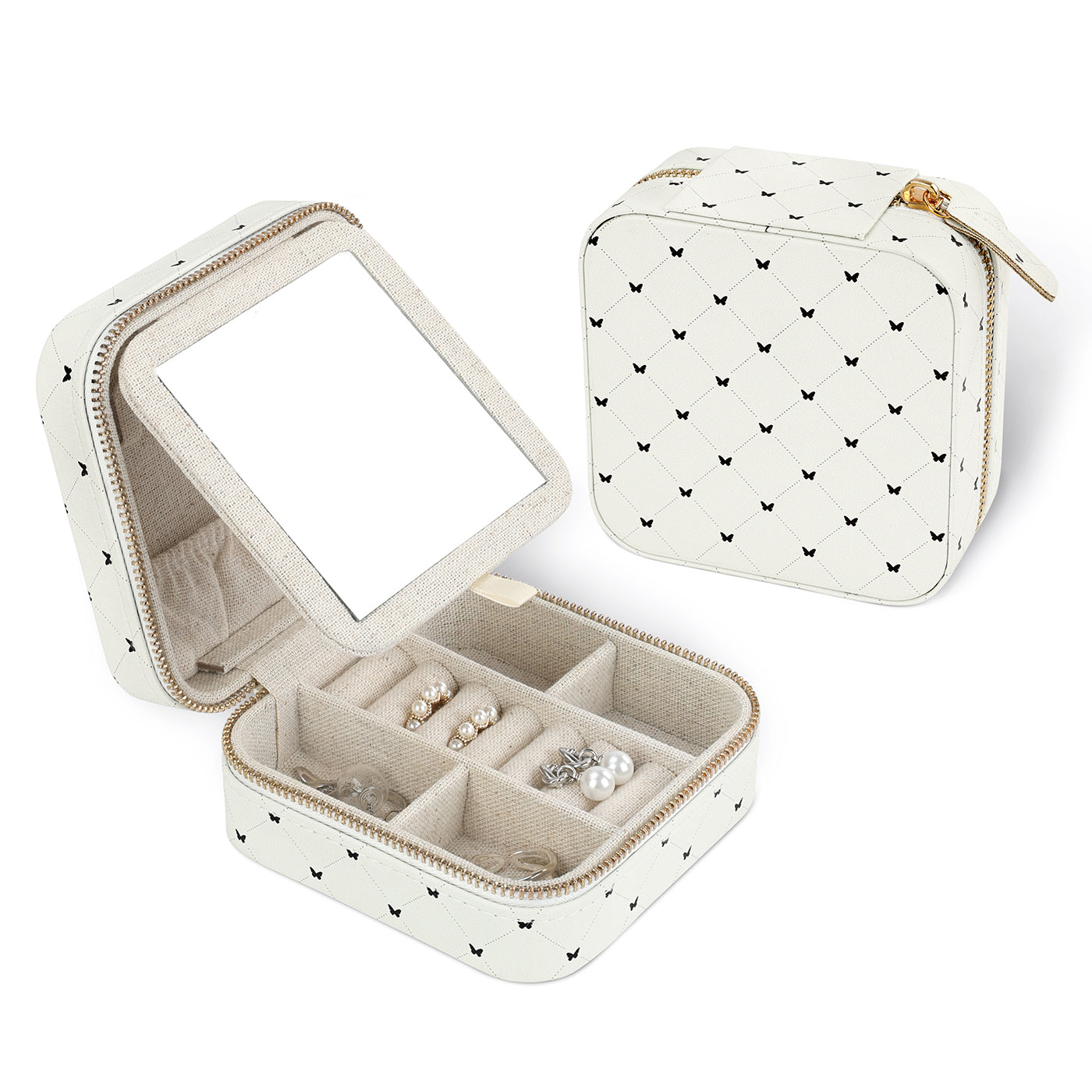 Girl's Travel Jewelry Case with Mirror