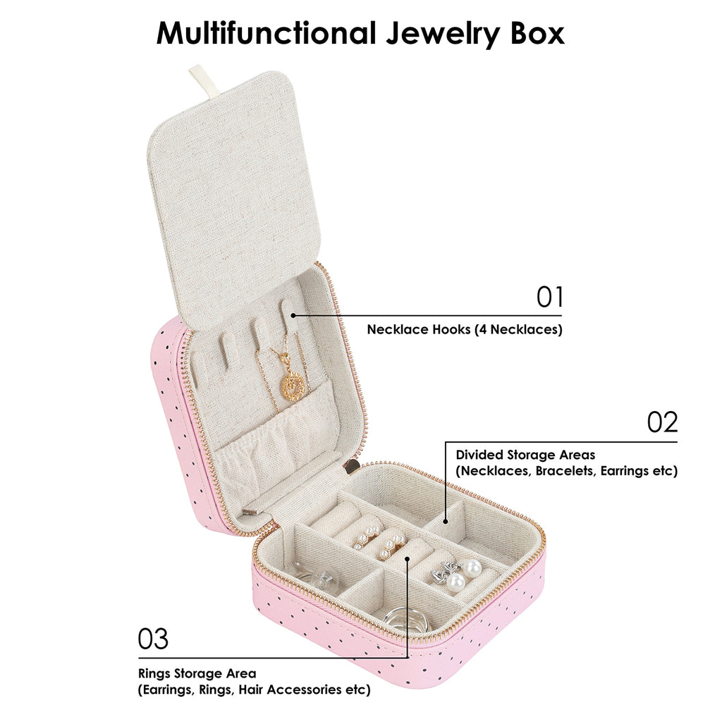 Girl's Travel Jewelry Case with Mirror