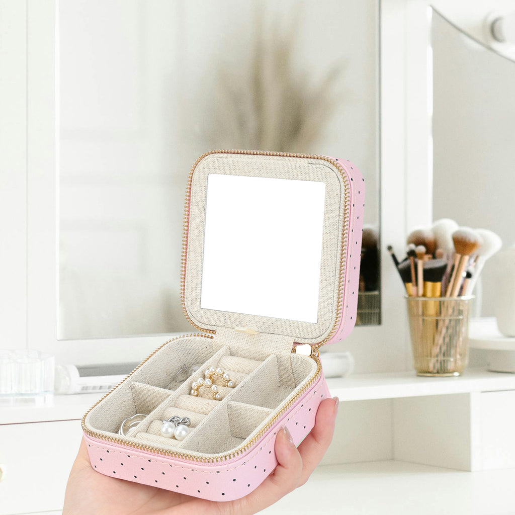 Girl's Travel Jewelry Case with Mirror