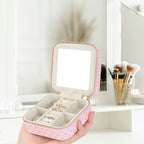 Girl's Travel Jewelry Case with Mirror