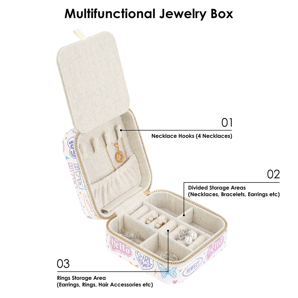 Girl's Travel Jewelry Case with Mirror