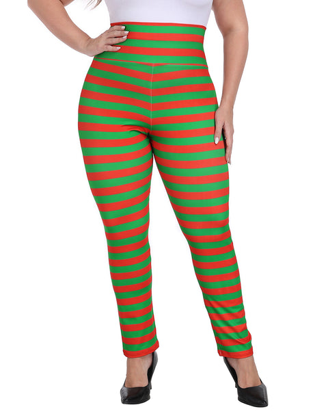 Plus Size High Waisted Halloween Graphic Leggings