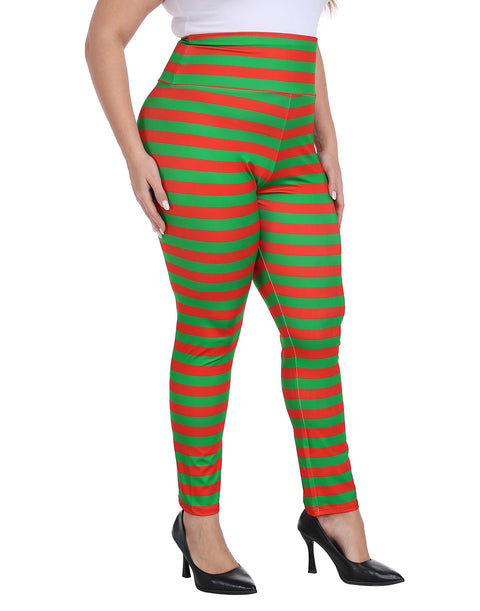 Plus Size High Waisted Halloween Graphic Leggings