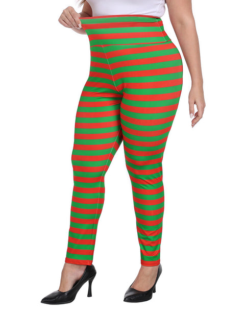 Plus Size High Waisted Halloween Graphic Leggings