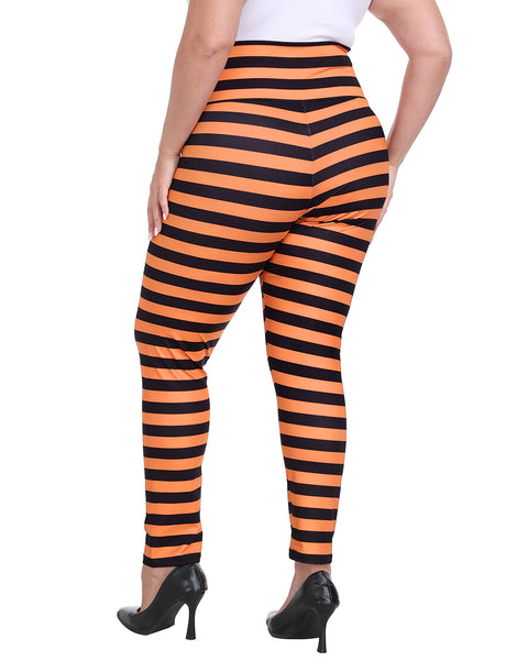 Plus Size High Waisted Halloween Graphic Leggings
