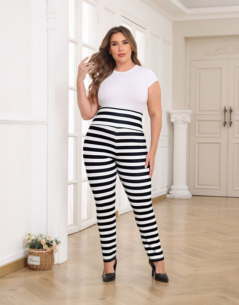 Plus Size High Waisted Halloween Graphic Leggings