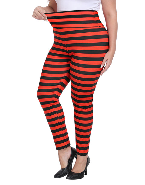 Plus Size High Waisted Halloween Graphic Leggings