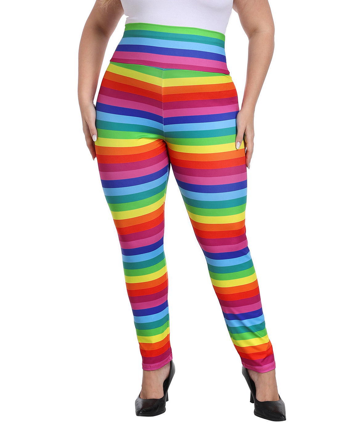 Plus Size High Waisted Halloween Graphic Leggings