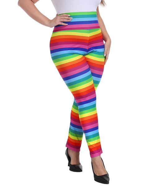 Plus Size High Waisted Halloween Graphic Leggings