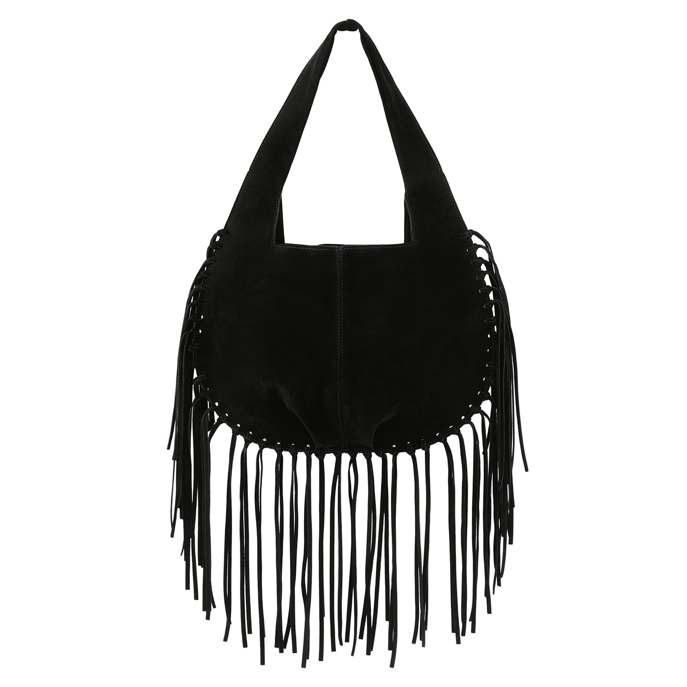 Faux Suede Leather Bag Fringe Tassel Shoulder Purse Main image