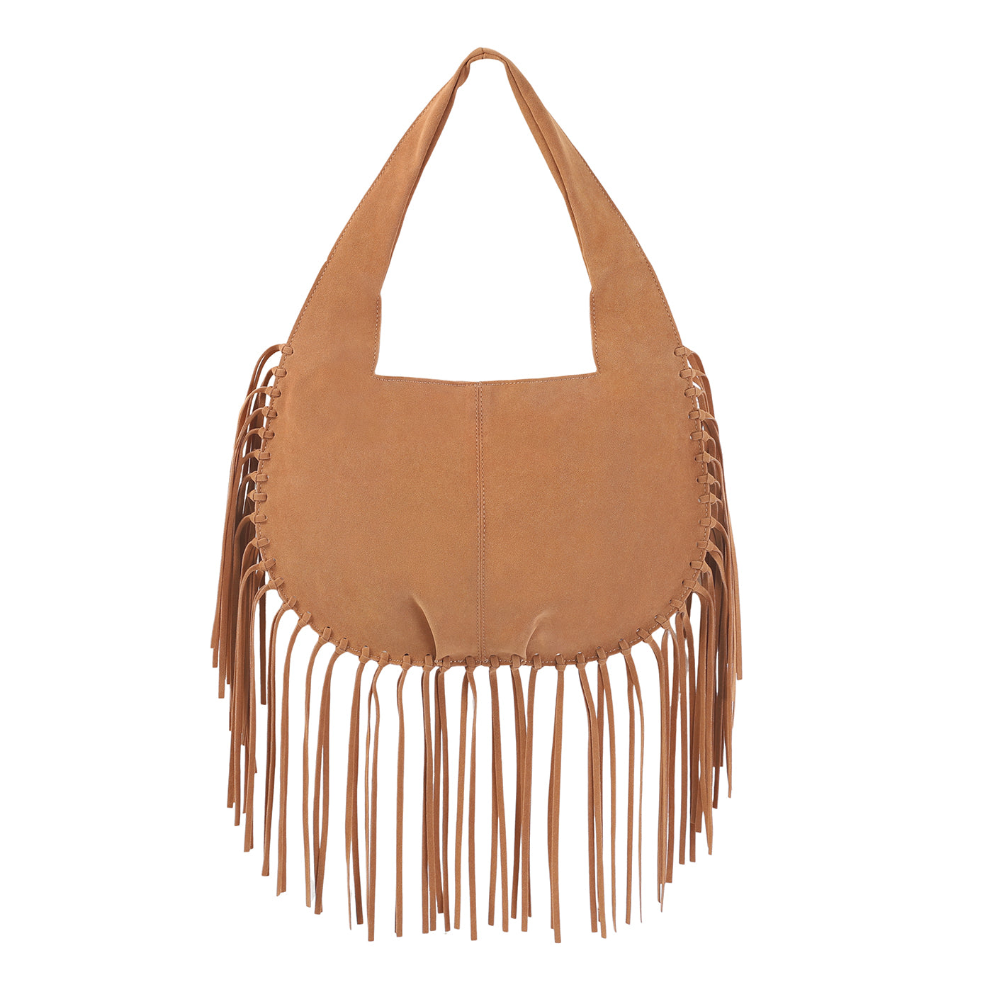 Faux Suede Leather Bag Fringe Tassel Shoulder Purse