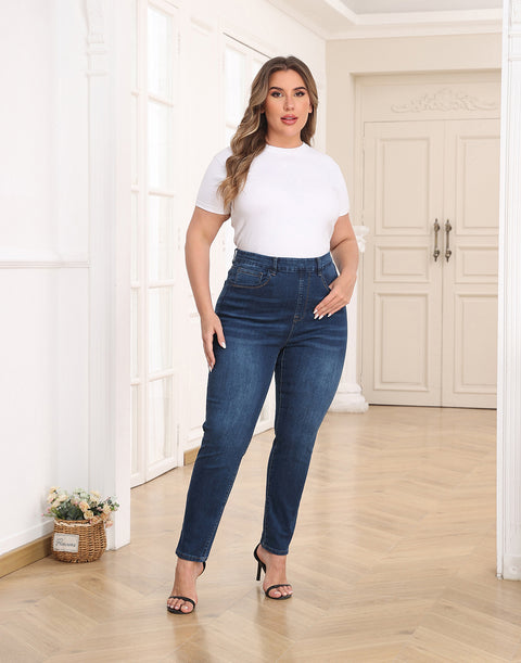 Plus Size Pull On Skinny Jeans