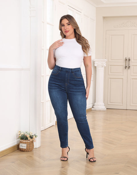 Plus Size Pull On Skinny Jeans