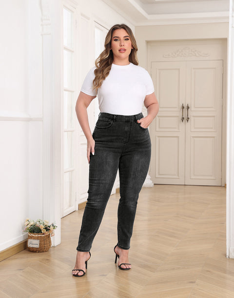 Plus Size Pull On Skinny Jeans