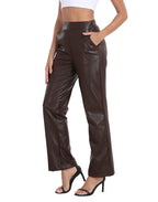 Pull On Faux Leather Pants