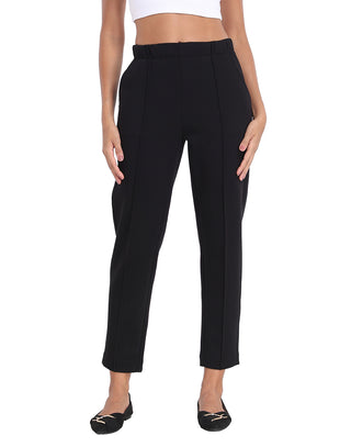 Pull On Pintuck Dressy Sweatpants in Black