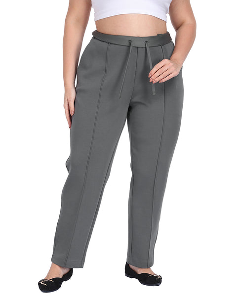 Plus Size Pull On Pintuck Dressy Sweatpants with Pockets
