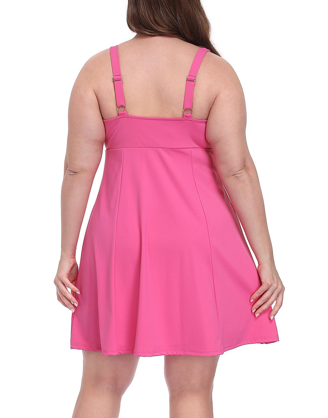 Womens Plus Size Easy Quick Slip Tennis Dress w/Built-in Shorts and Bra