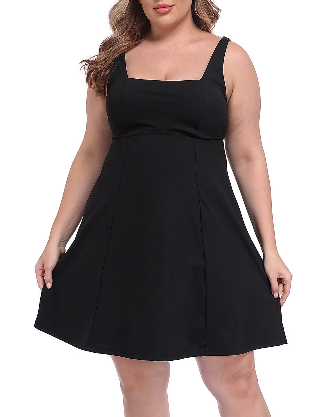 Womens Plus Size Easy Quick Slip Tennis Dress w/Built-in Shorts and Bra
