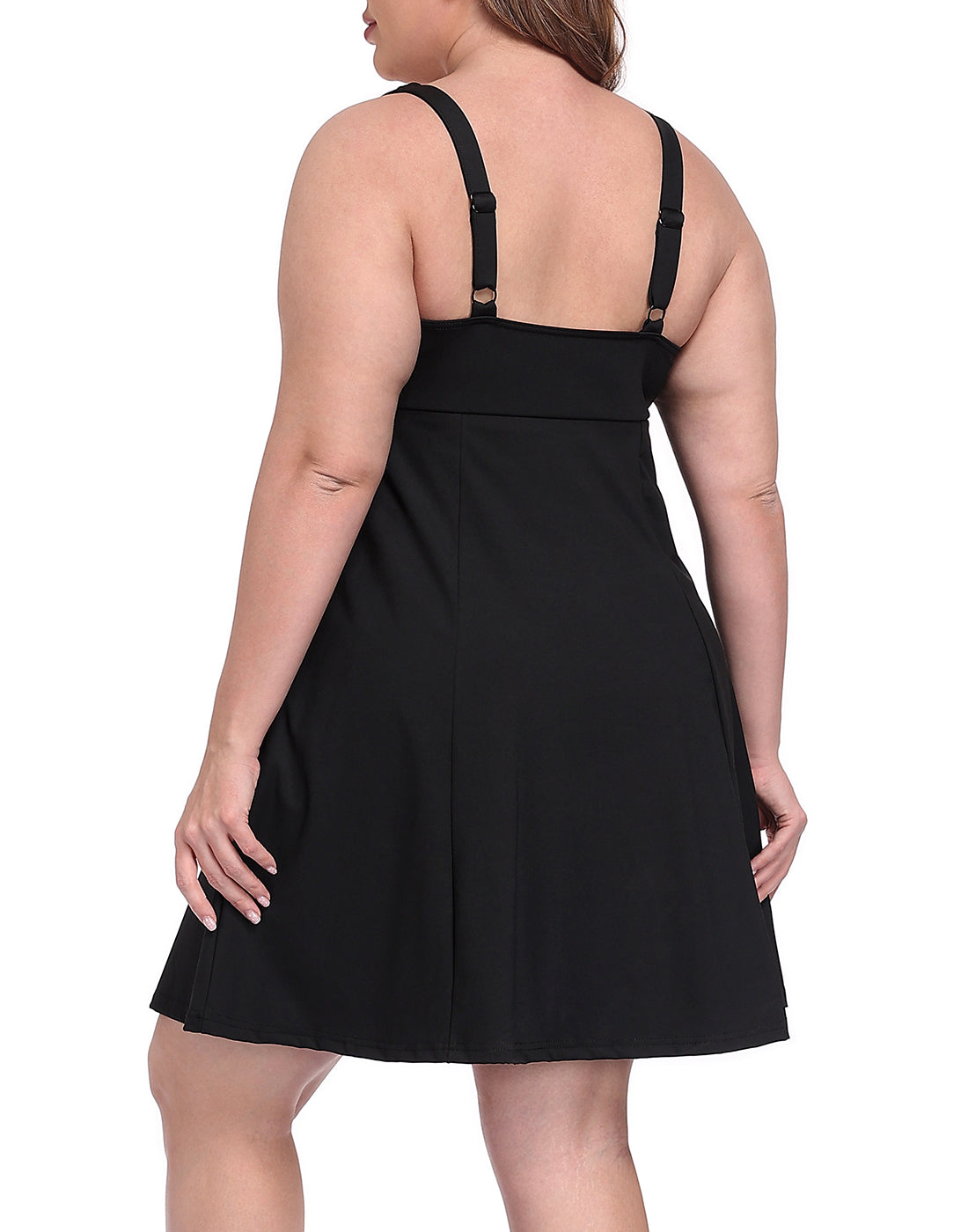 Womens Plus Size Easy Quick Slip Tennis Dress w/Built-in Shorts and Bra