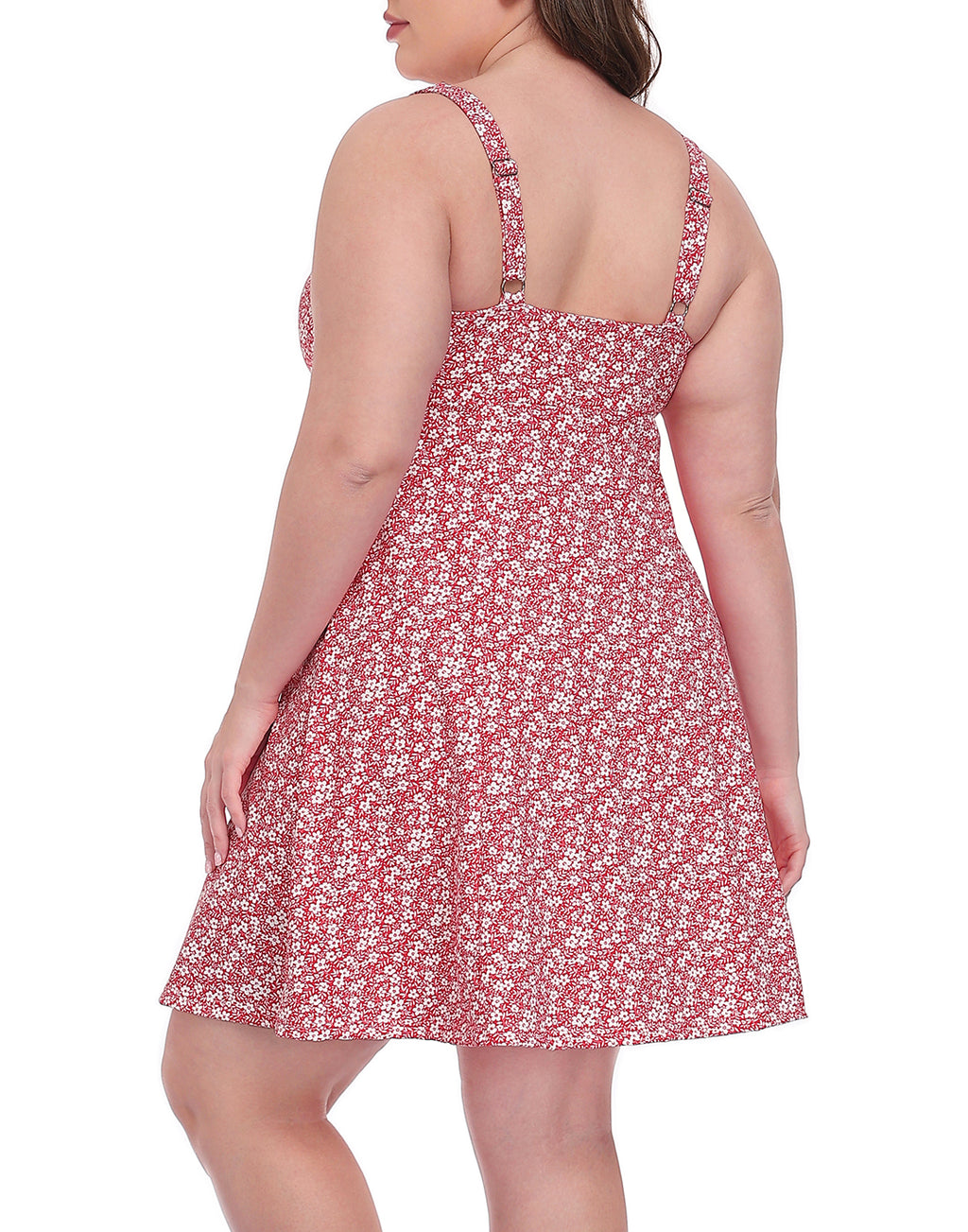 Womens Plus Size Easy Quick Slip Tennis Dress w/Built-in Shorts and Bra