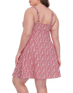 Womens Plus Size Easy Quick Slip Tennis Dress w/Built-in Shorts and Bra