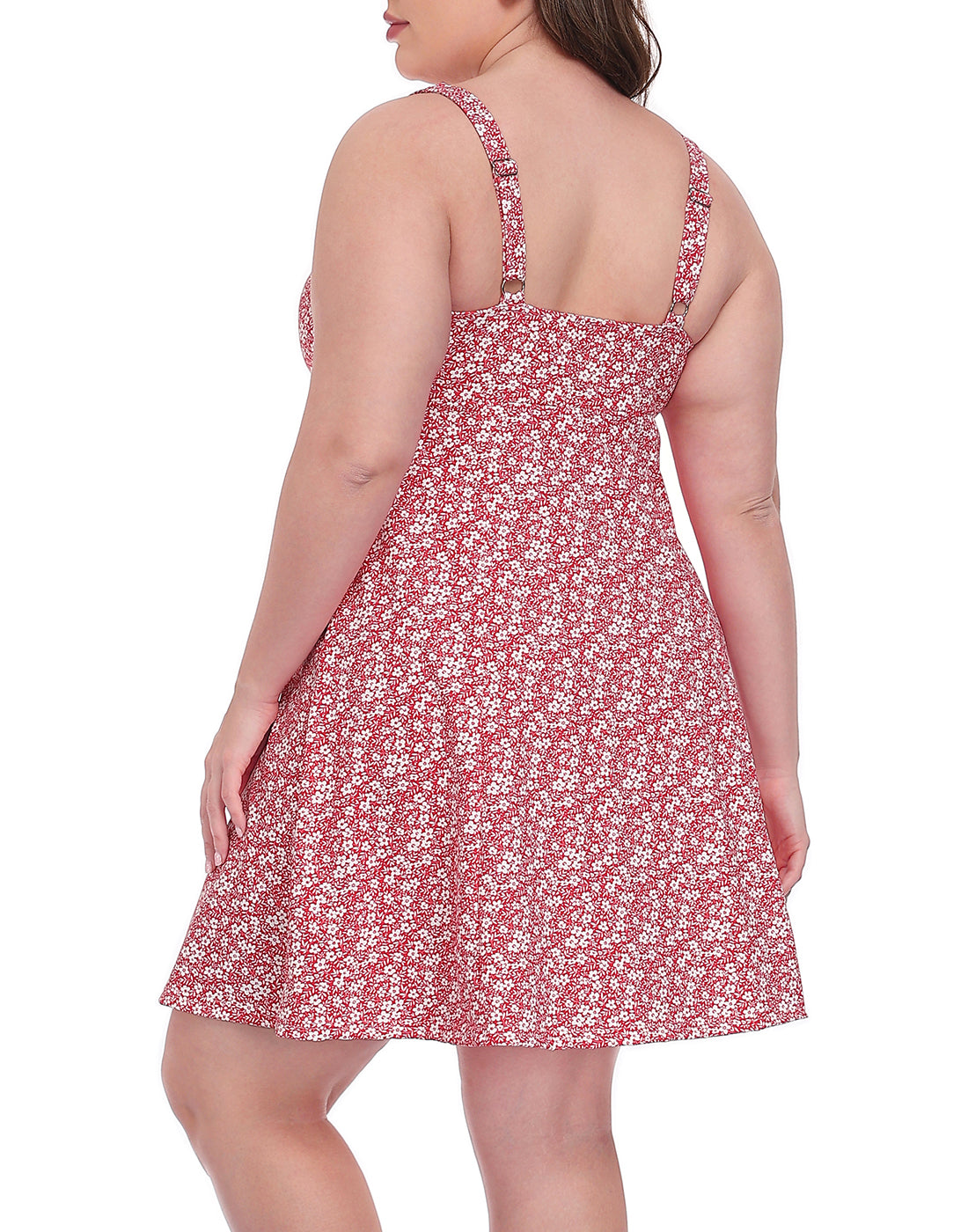 Womens Plus Size Easy Quick Slip Tennis Dress w/Built-in Shorts and Bra