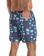 LRD Mens 7" Inseam Swim Trunks with Compression Liner