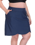 Plus Size Skort Skirt with Bike Shorts and Pockets