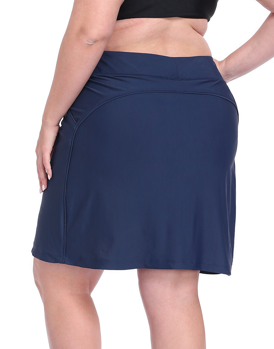 Plus Size Skort Skirt with Bike Shorts and Pockets