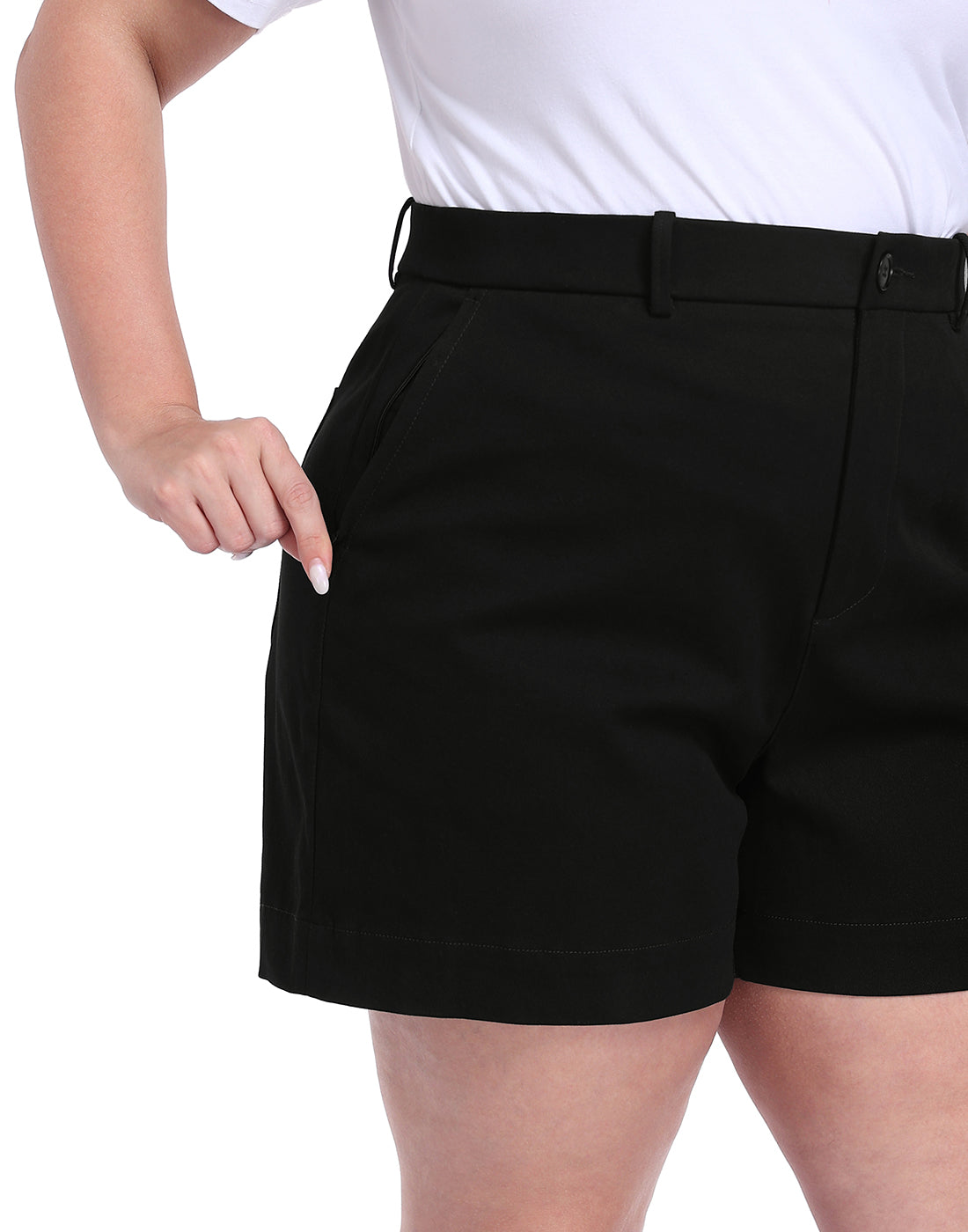 Women's Plus Size Stretch Twill 5" Inseam Chino Shorts