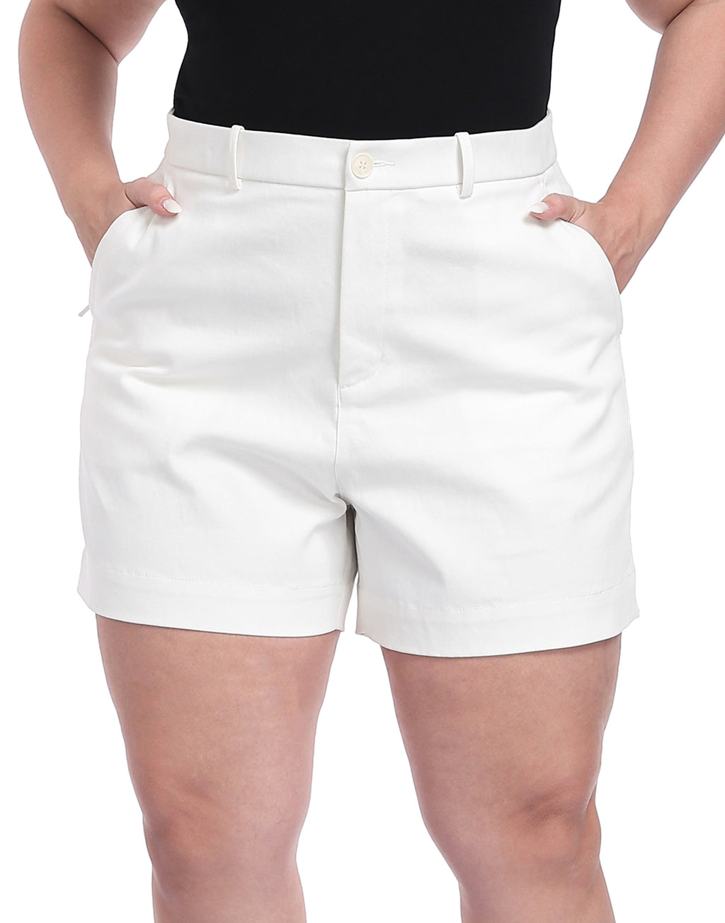 Women's Plus Size Stretch Twill 5" Inseam Chino Shorts